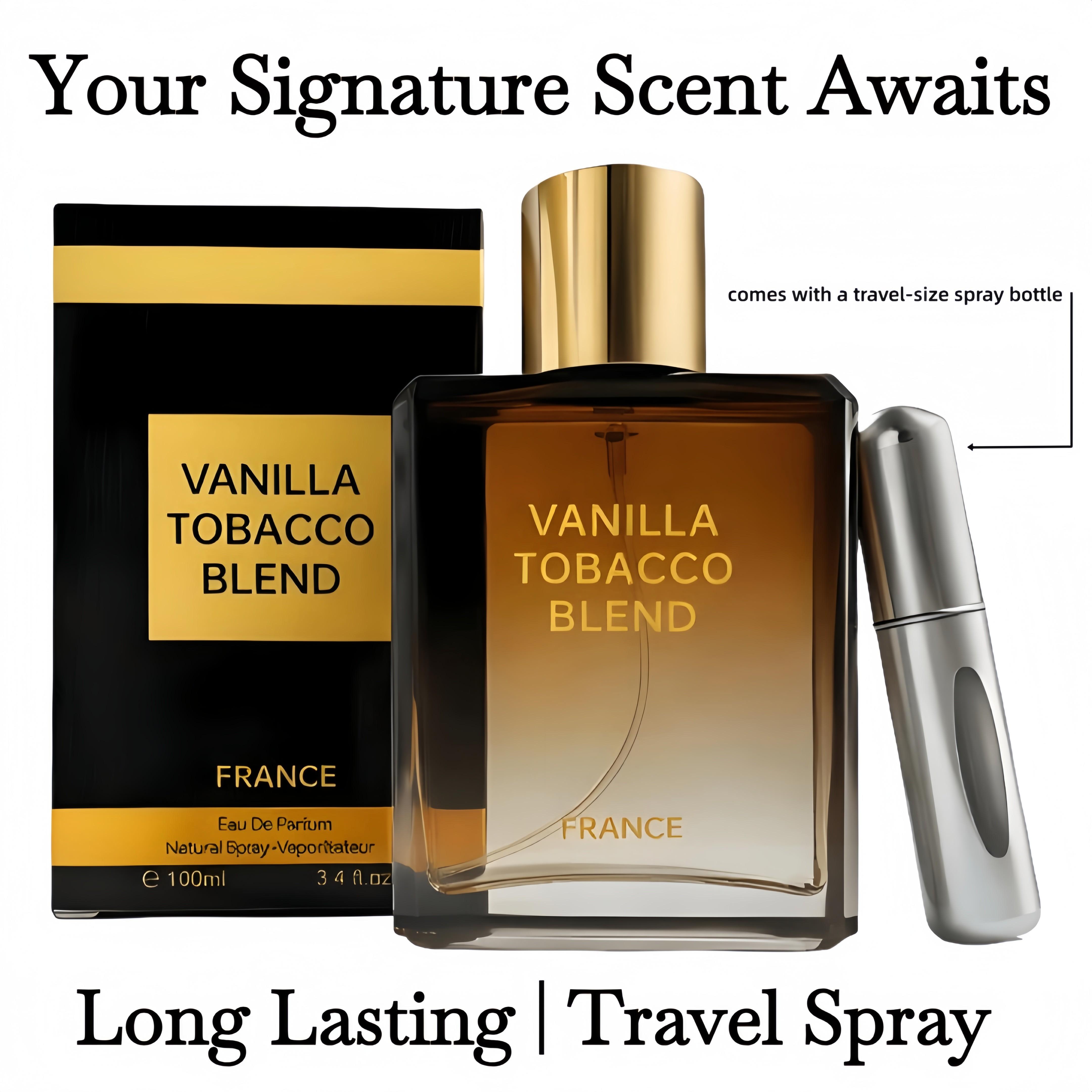 Versatile Men's Eau de Toilette | 3.4 oz of TobaccoVanilla Blend | Your Scent for the Office and Beyond | Travel-Friendly Spray Bottle Included