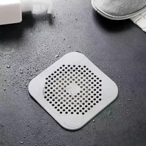 4 Piece Shower Silicone Drain Cover Set with Suction Cup, Hair Filtering Flat Stoppers, Drain Protector, Ideal for Bathroom and Kitchen