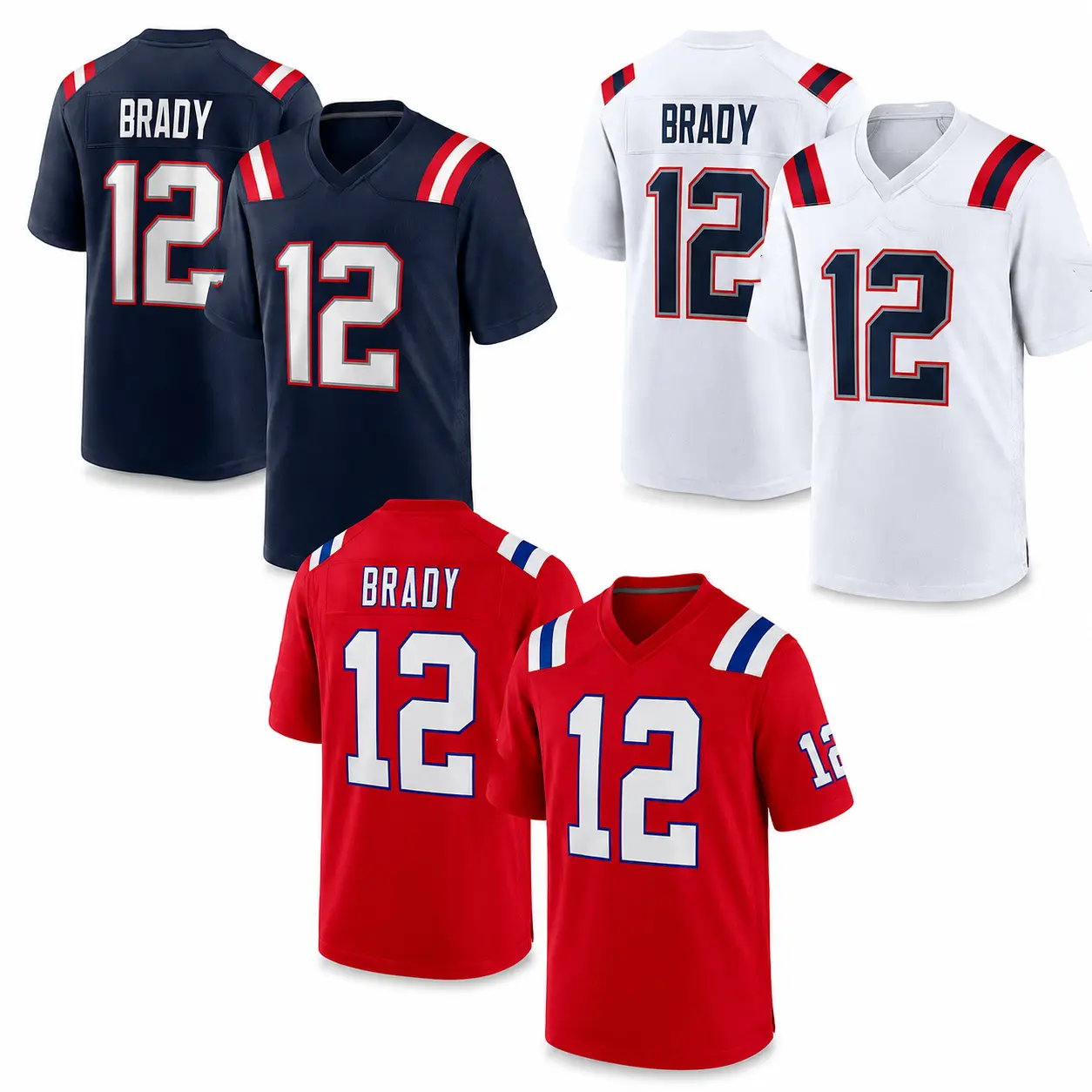 Men's England Football Jersey #12 Bradi Stitched Player Shirts with Full Logo Details - Navy White Red Game Day Fan Apparel (All Versions) F