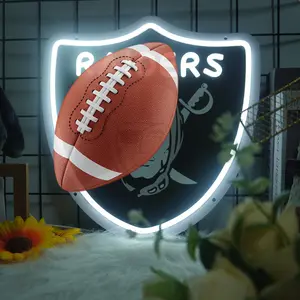  Football Neon Signs for Team Logo Light,Neon Signs for Man Cave