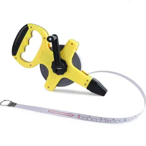 Long Tape Measure 165FT/50M, SAE Metric Steel Tape Reel for Engineer, Field and Yard