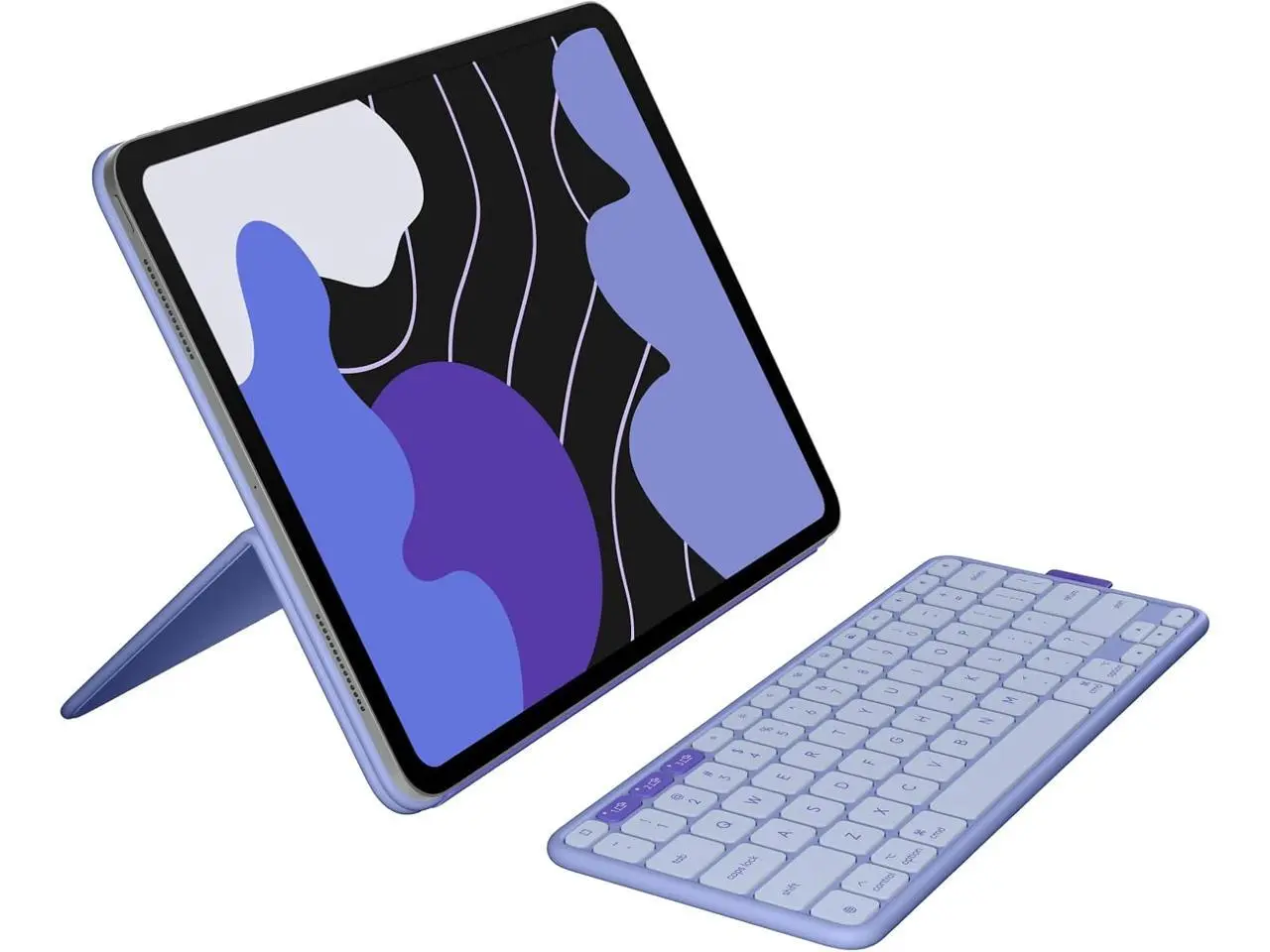 Logitech Flip Folio Keyboard Case iPad Pro 13 inch M4 & M5 Air M2, Fits iPad Pro M4 & M5, iPad Air M2, M3 & M4, protective, stowable, multi-device connectivity, Lilac