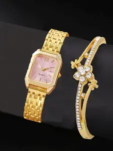 2-piece Women's Watch Fashion Watch Women's Versatile High end Women's Watch Women's Watch Set Jewelry Watch Set