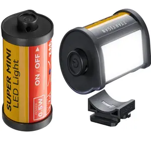 TTArtisan Mini LED Video Light, Classic 135 film appearance CRI 95+  3000K/4500K/6000K Magnetic Small Panel Light for Photography, Vlog, Live Streaming,0-180° free adjustment of light,Compatible with various camera models