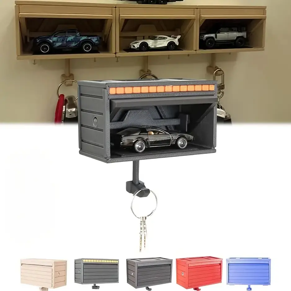 Wall-Mounted Car Garage Key Rack with Door-Opening Function - 3D Key ...