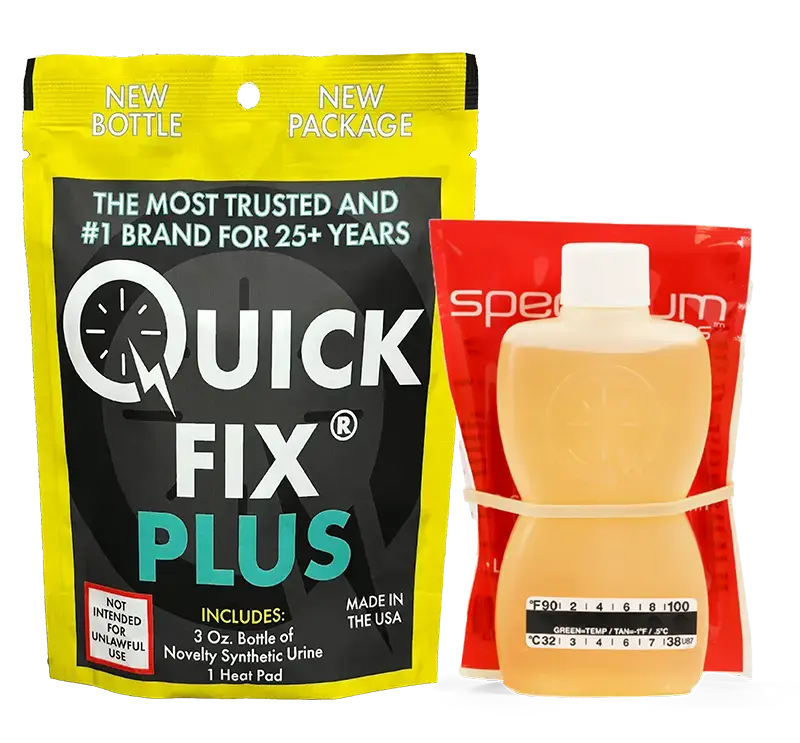 Quick Fix Plus - 3 Oz Bottle of Novelty Synthetic Urine & 1 Heat Pad - Trusted Brand for 25+ Years - Made in USA