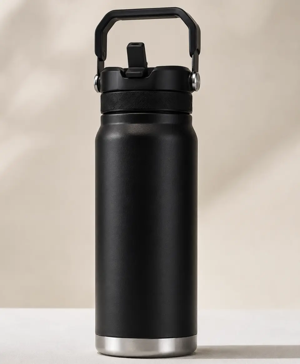 Adventure Insulated Water Bottle Stainless Steel Vacuum Flask Leakproof Travel Bottle with Handle