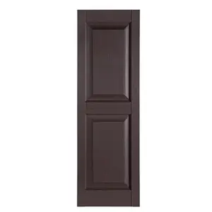 Perfect Shutters IR521535025 Premier Raised Panel Exterior Decorative Shutters, Sienna Brown - 15 x 35 in.
