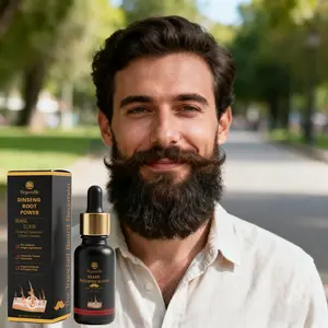 MegustaMe Ginseng Beard Growth Elixir - 60ml Fix Patchy Beards & Thicken Facial Hair with Ginseng Ingredients for Fuller Beard