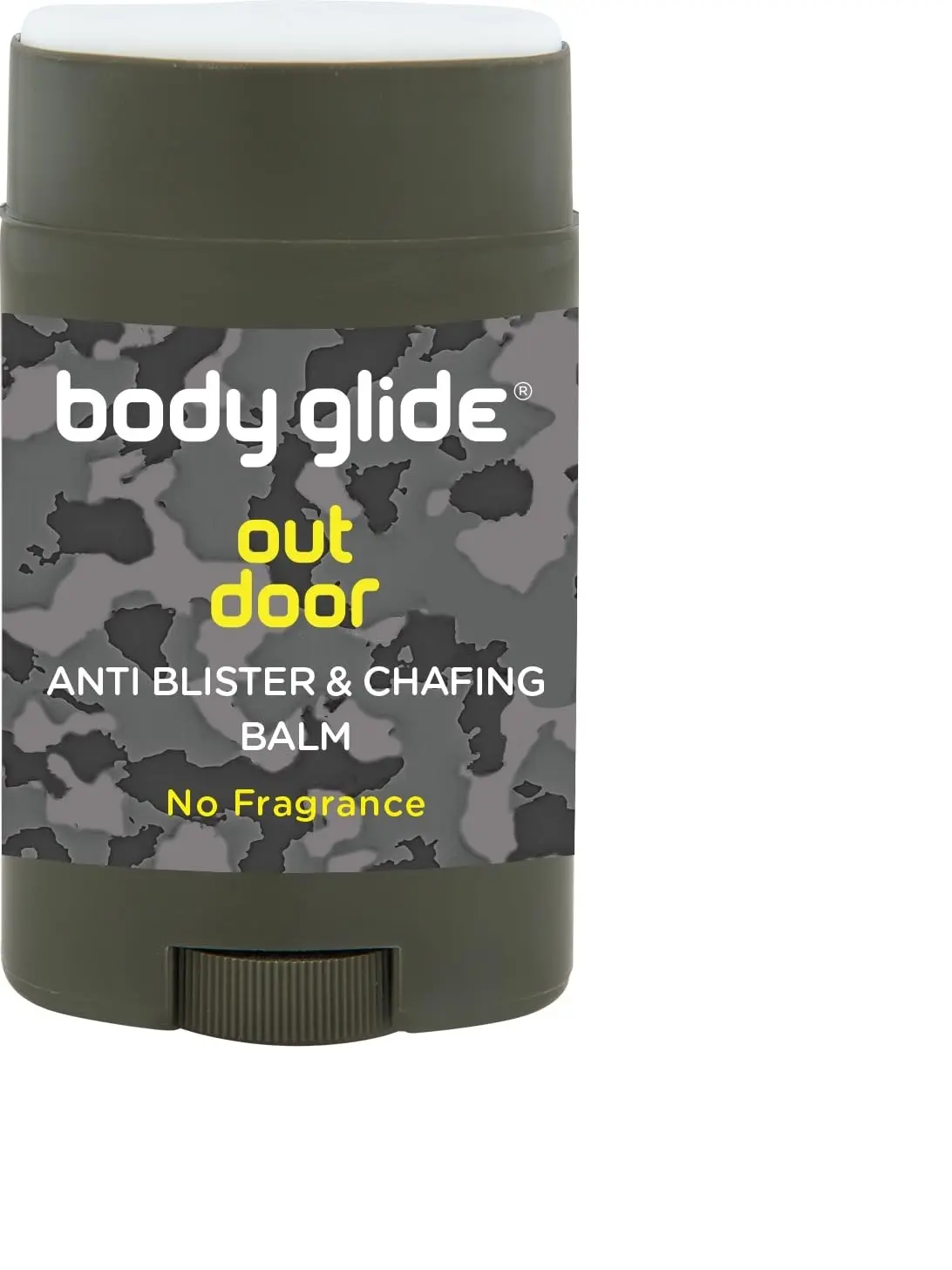 Body Glide Outdoor Anti-Chafe Balm (1.5oz) - Fragrance-Free Anti-Chafing Stick Trusted for Basic Training, Endurance Sports; Use on Neck, Shoulders, Chest, Butt, Groin, Thighs, Ft