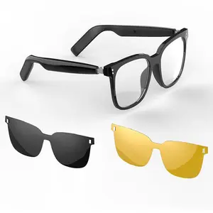 Fashion Music Sunglasses Smart Glasses UV Protection 2-In-1 Wireless Music Sunglasses Touch Control Listen to Songs Call Summer Cool Gift