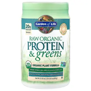 Garden of Life Raw Organic Protein & Greens, Lightly Sweet, 1 lb 6.92 oz (650 g)