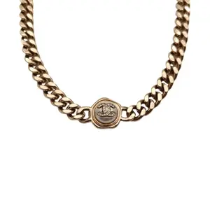 Pre-owned 【Alea】CHANEL 22S Double C Button Choker P216954861