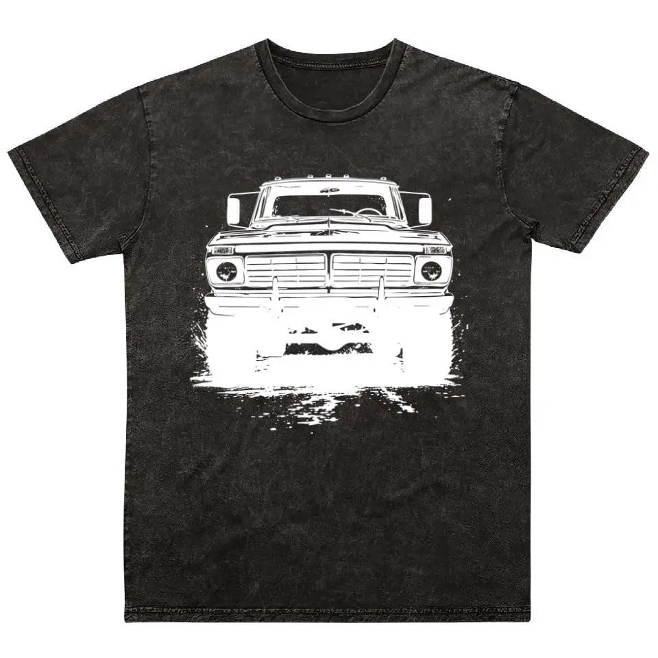 1975 Dentside Truck 4x4 Highboy Front Grill Silhouette Mineral Wash T-Shirts
