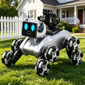 8-Wheel RC Stunt Robot Dog Hobby Toy, Gesture Sensing Watch & 2.4G Remote Dual Control, All-Terrain Climbing & 360° Drift Stunt Robotic Toy, Interactive Tech Hobby Collectible Gift for Kids, Teens & RC Hobby Enthusiasts