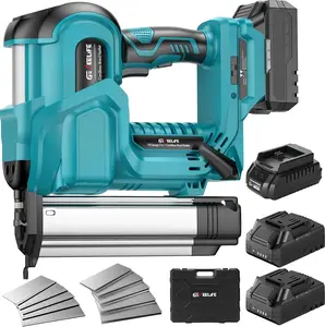 GEVEELIFE Cordless 2" Brad Nailer with 2×2.0Ah Batteries – 2-in-1 18G Nail Gun & Staple Gun, Battery-Powered, 1000 Nails Included, Adjustable Depth, 2 Modes for Wood Carpentry,Gift ideas for Dad