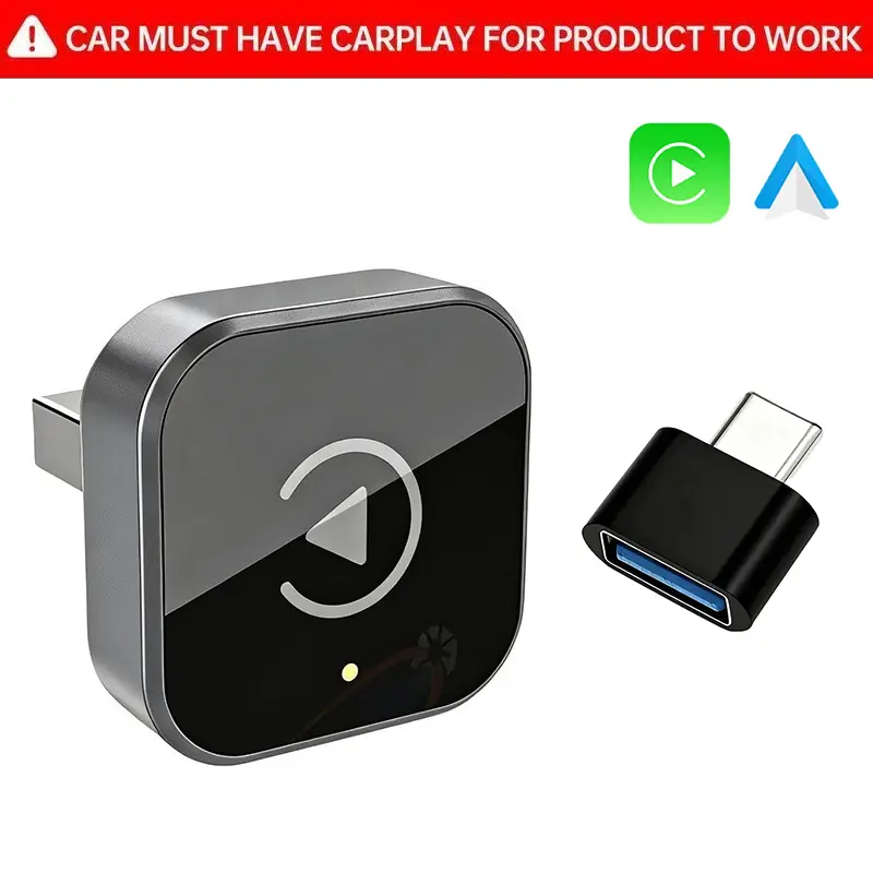 2026 Latest Upgrade Wireless carplay  Adapter for iPhone/Android Auto- Fast Connection,Wireless CarPlay Mini Cube Adapter，No Latency,Hands Mini USB Design for Cars with Wired CarPlay Plug and Play Easy Use.please make sure the car has wired CarPlay