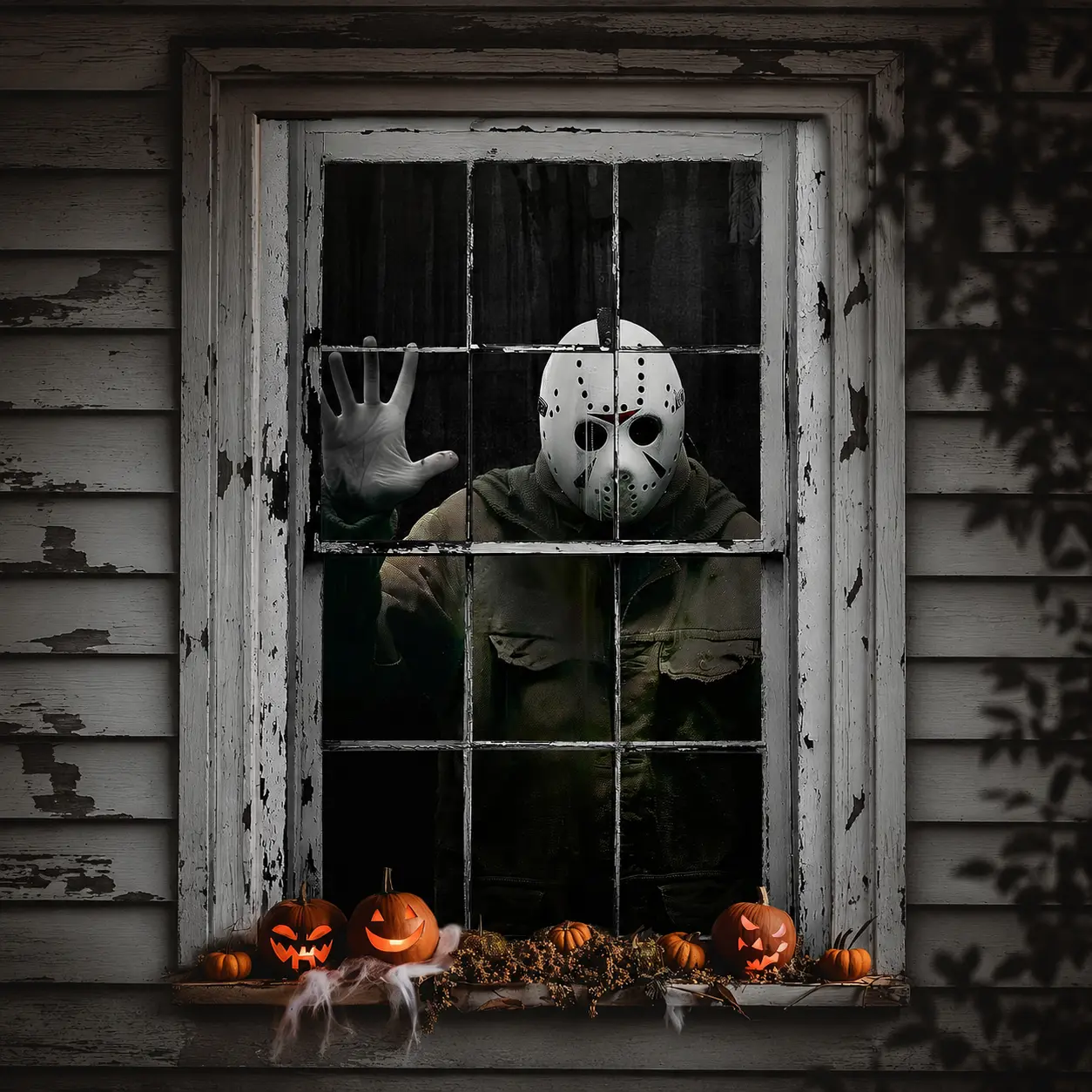 Halloween Blackout Window Curtains - Polyester Shower Curtain-Style Panels with Spooky Horror Designs, Scary Room Decor for Home, Party & Haunted House, Festive Decor Gift