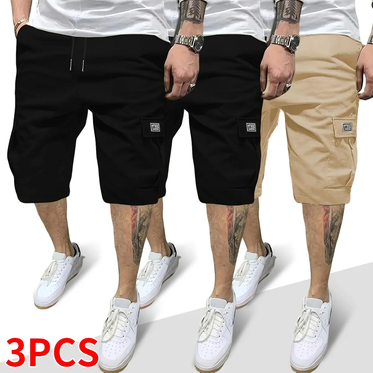 Black + Khaki + Black