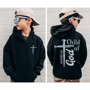 Youth Christian Hoodie Child of God Hoodie, Christian Crewneck Religious T-Shirt Bible Verse Hoodie Teen Baptism Gift for Kids, Youth Graphic Tee