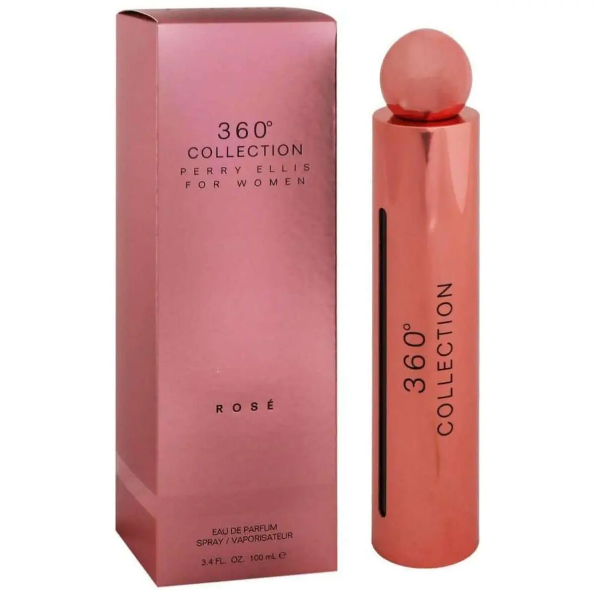 Perry Ellis 360 Collection Rose Women's EDP Spray - Full-Size, Fruity-Floral, Elegant, Perfumed, Spray-Based Fragrance, 3.4 fl oz, Long-Lasting Daily Wear, New in Box, Fruity Women's Fragrance, Full-Size Women's Fragrance