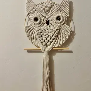 Large Owl Macramé Wall Hanging