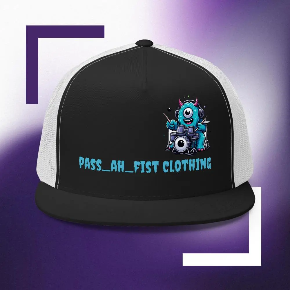 Drum Monster Trucker Cap  for both men and women adults and kids