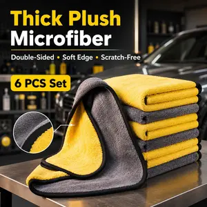 CHIEFPremium Microfiber Car Cleaning Towels | Ultra Absorbent, Scratch-Free | 6 Pack | Perfect for Washing, Drying & Detailing