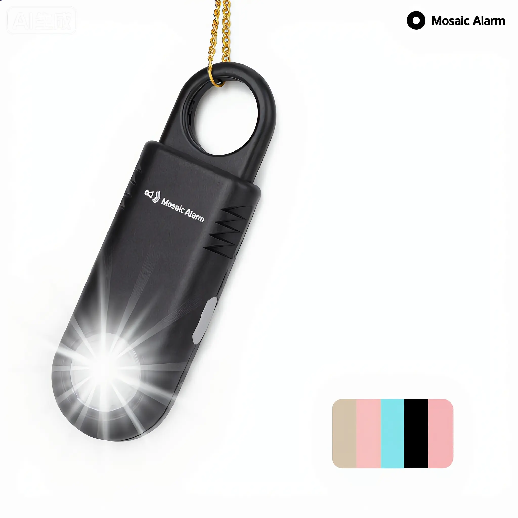 3 in 1 135db safety alarm, Rechargeable Personal portable mini Safety Alert Alarm with Ultra-Bright Torchlight Non-Slip Grip Keychain Emergency SOS Siren for Women Students Night Runner Loud Hiking Bear Alerts, bird repellent devices Securing Accessories