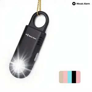 3 in 1 135db safety alarm, Rechargeable Personal portable mini Safety Alert Alarm with Ultra-Bright Torchlight Non-Slip Grip Keychain Emergency SOS Siren for Women Students Night Runner Loud Sound Hiking Bear Alerts, bird repellent devices with keychian