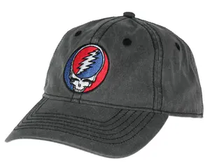 Grateful Dead Embroidered Steal Your Face Logo Adjustable Strap Slide Adult Dad Hat Cap OSFM