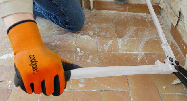 COOLJOB Safety Work Gloves with Grip Latex, Rubber Dipped Gloves