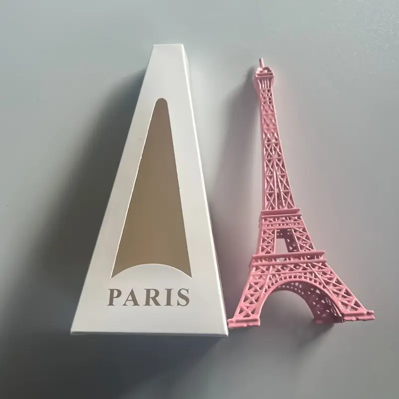 Nordic style pink Paris Eiffel Tower architectural model tabletop model ornament Figurines