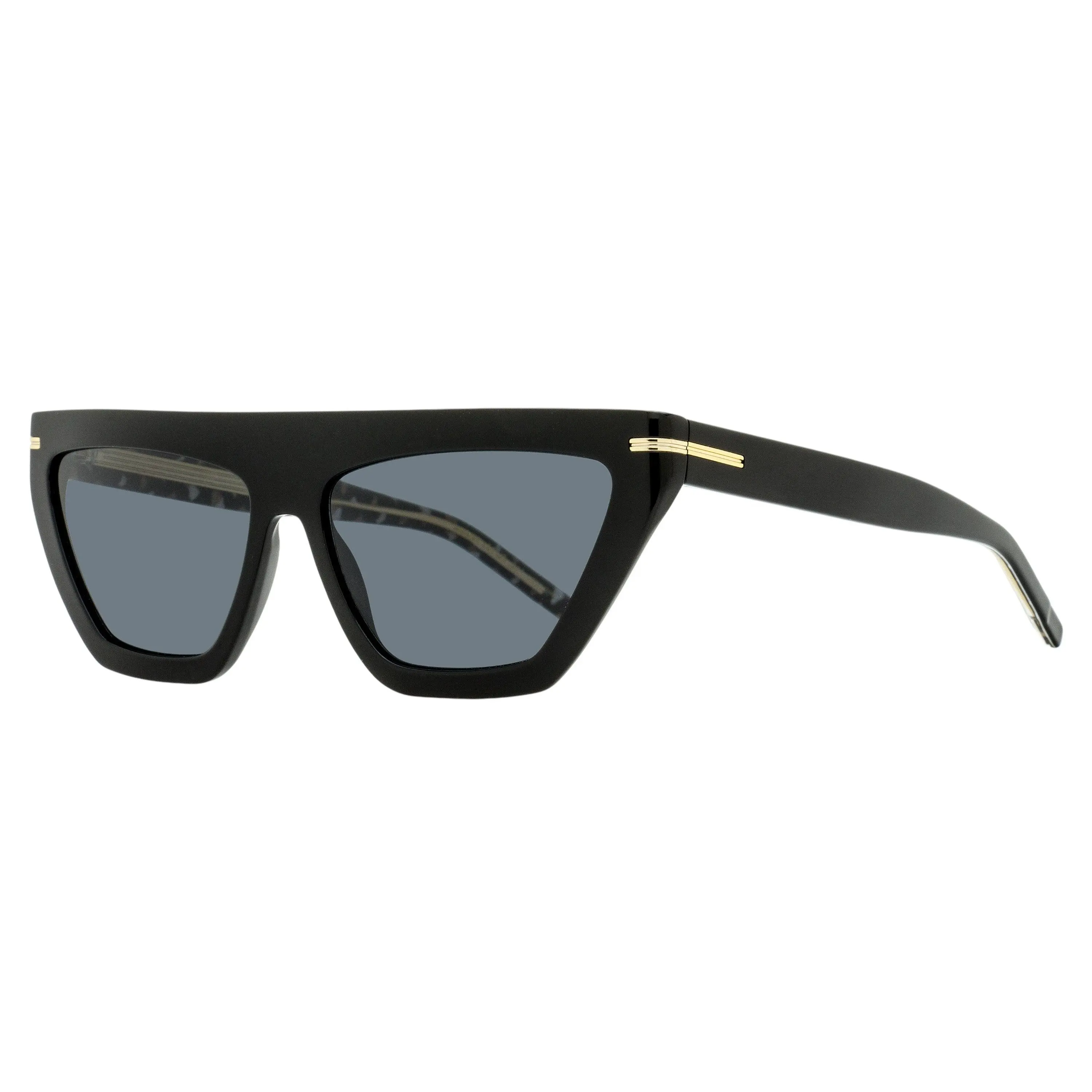 Boss Brow Line Sunglasses - B1609/S 807IR Black, 58mm, Stylish Accessories, UV Protection, Statement Frame Glasses, Layered Temples, Cat-Eye Profile, Cay-Eye Profile, Clean Designs, Confident Designs