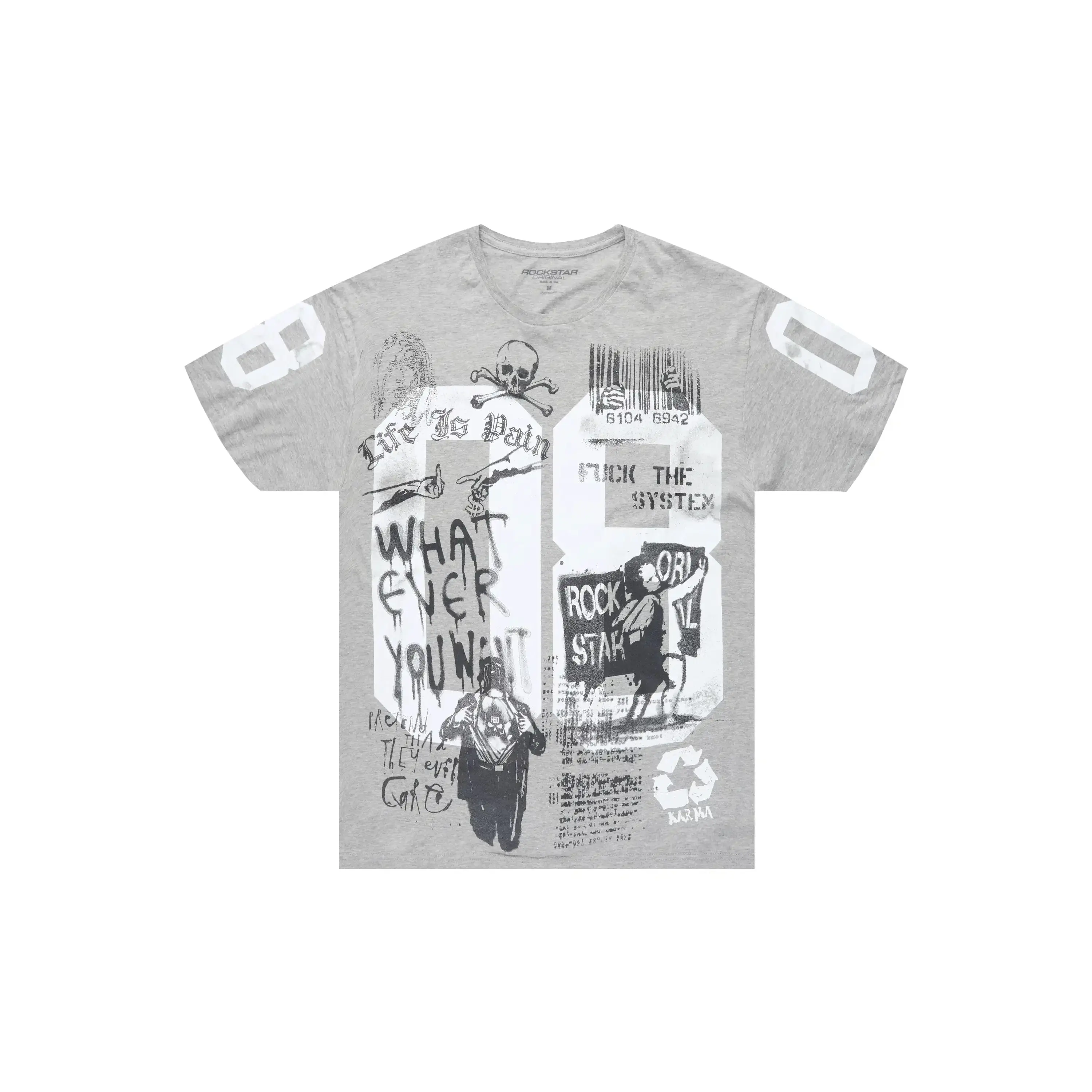 Kammile 2.0 Grey/Black Oversized T-Shirt