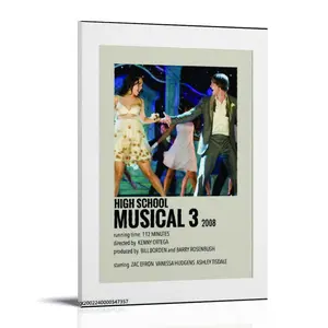 High-School Musical 3 Graduation Poster Posters Music Album Cover Posters Canvas Wall Art High-Resolution Vintage Band & Artist Prints for Room