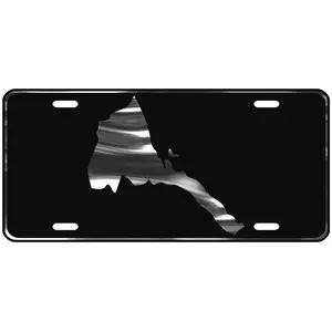 CustoMonsterDesigns Eritrea Map Heavy Duty Aluminum License Plate