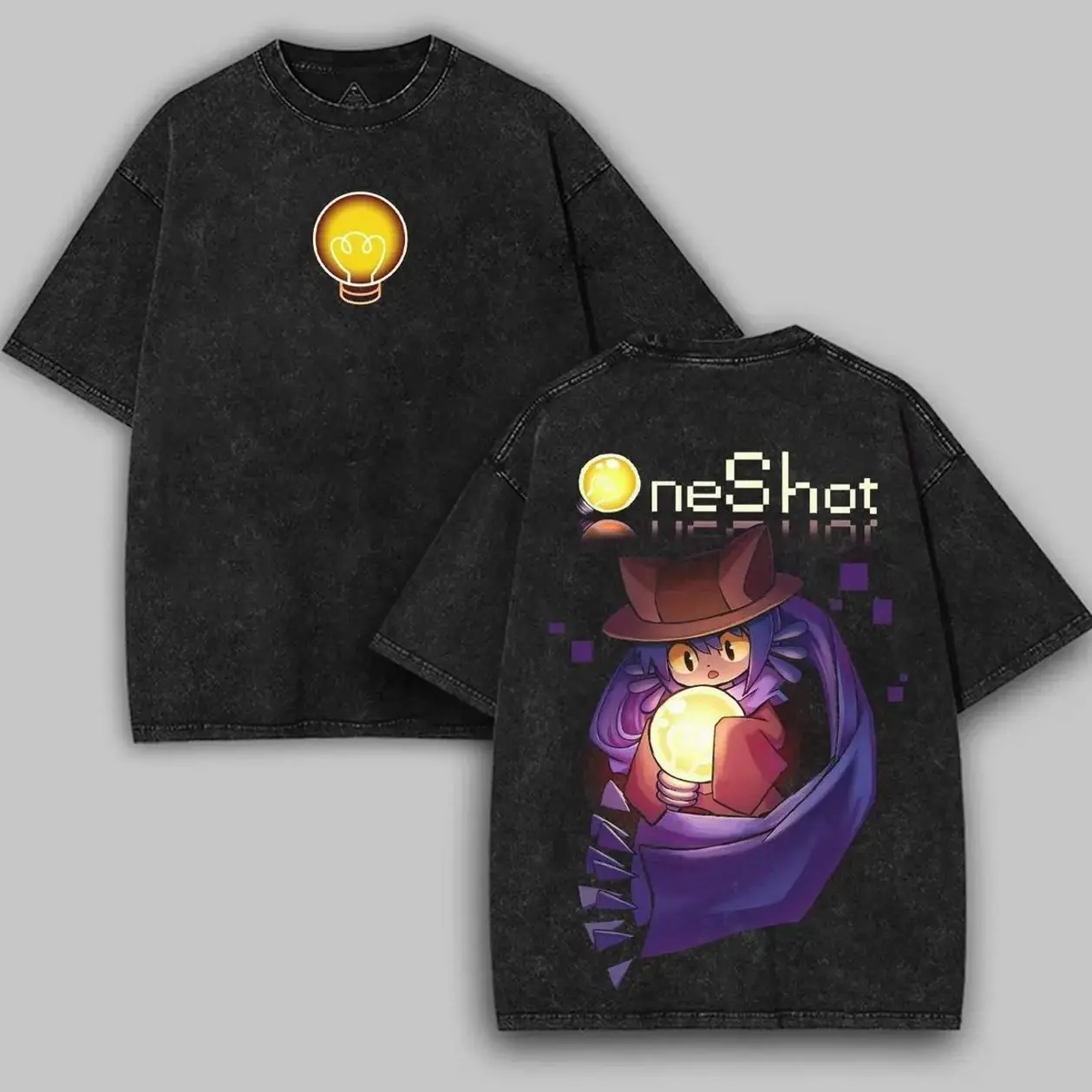 One Shot Game V2 Oversize Washed Cotton Tshirt, Hoodie, Sweatshirt unisex graphic game Menswear streetwear graphic t-shirts, christmas gift idea ZXF