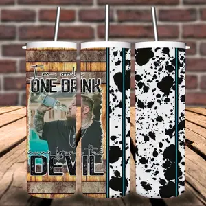 I'm Only One Drink Away Cow Hide Tumbler
