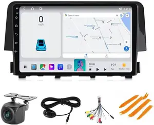 Android Radio Stereo for Honda Civic 2016-2021, Biorunn 9 Inch GPS Wireless Wired Car-Play Android Auto IPS Touch Screen Navigation WiFi FM RDS Blue-Tooth Head Unit Player 2GB RAM 64GB ROM