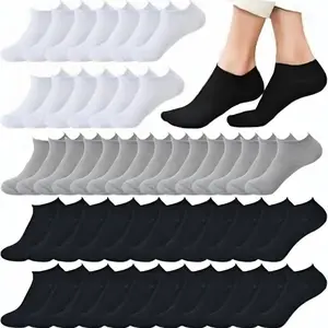 30 Pairs of Soft and Breathable Light Socks, Comfortable and Durable, Suitable for Outdoor Sports and Home Wear Minimalist