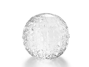 ViViAnGo 3D Ball Crystal Ice Cube Tray, Large Ball Silicone Fun Shapes Whiskey Ice Mold with Funnel for Cocktails, Bourbon,Brandy, Whiskey Gifts for Men Black