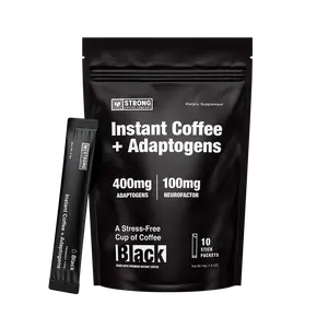 BLACK Fair-Trade Instant Coffee + Adaptogens | 10 SINGLE SERVINGS PER PACK