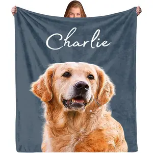 Custom Dog Face Blanket- Snuggle With Your Best Friend!Personalized Memorial Gift For Pet Lovers, Christmas Gift Idea/1