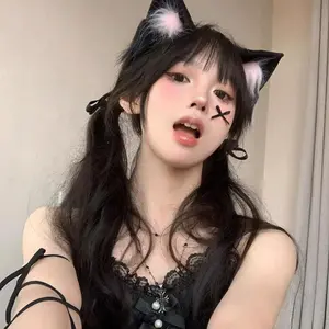 1PC Halloween Cat Ear Cosplay Headband for Women - 2026 New Style, Cute Hairband for Face Washing, Photo-Ready Headpiece