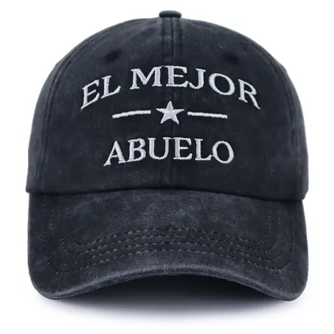 100% Cotton Adjustable Graphic Hat - Adjustable Cotton Cap, Casual Outfits Cap for Adults, Father's Day Gift with Poppy & Pawpaw Design, Spanish for Abuelo Themed Fashion Accessory from Nieto/Nieta