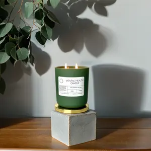 Mental Health Cause Candle - Sweet Orange & Peppermint Scented Soy Candle Infused with Pure Essential Oils