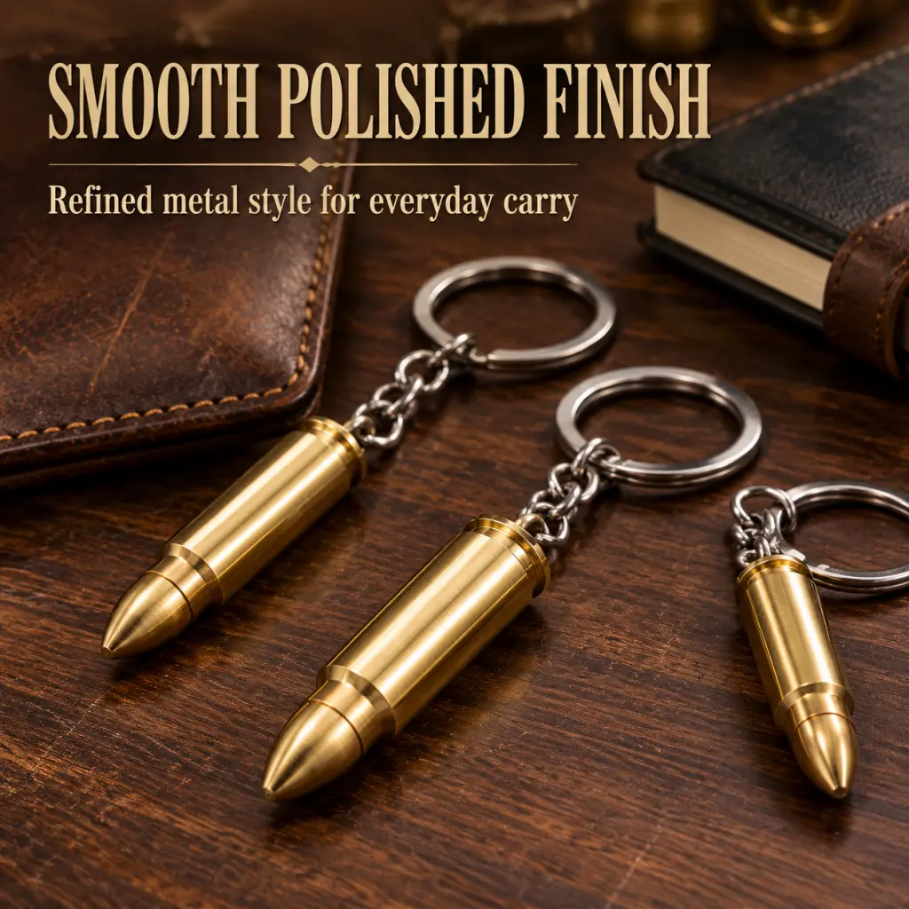 3PCS Premium Metal Keychains, Solid Metal Key Ring Set with Smooth Polished Finish, Durable Key Holders for Car Keys, Backpacks, Bags & Everyday Carry, Gift for Men