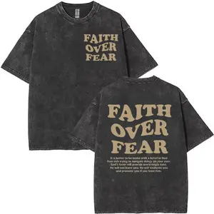 “Faith Over Fear Christian T-Shirt | Inspirational Faith Tee | Religious Graphic Apparel”