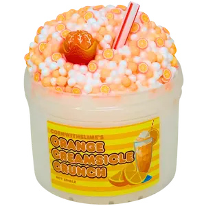 Orange Creamsicle Crunch 8oz Slime Floam Texture Scented Orange Creamsicle